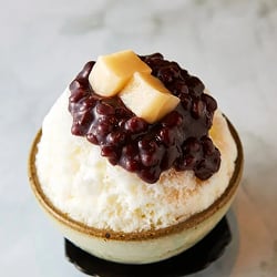 Shaved Ice with Red Bean Topping