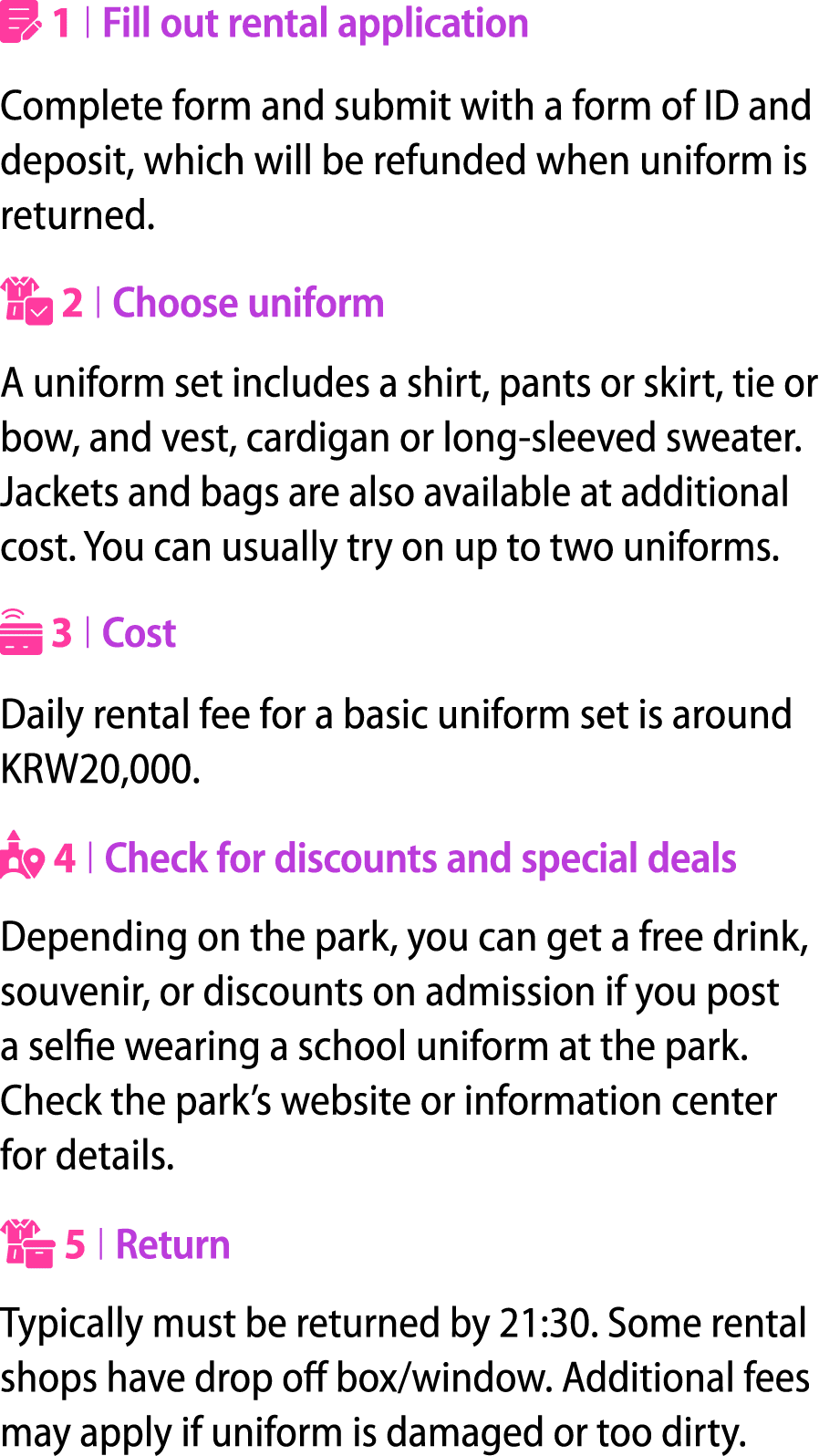 ￼ 1 | Fill out rental application Complete form and submit with a form of ID and deposit, which will be refunded when...