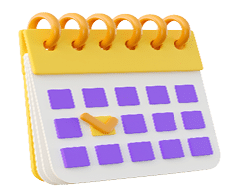 3d education and social media icons for university and school. Stack of the books, calendar, search, speech bubbles, stars and mail flying . Realistic 3d high quality render